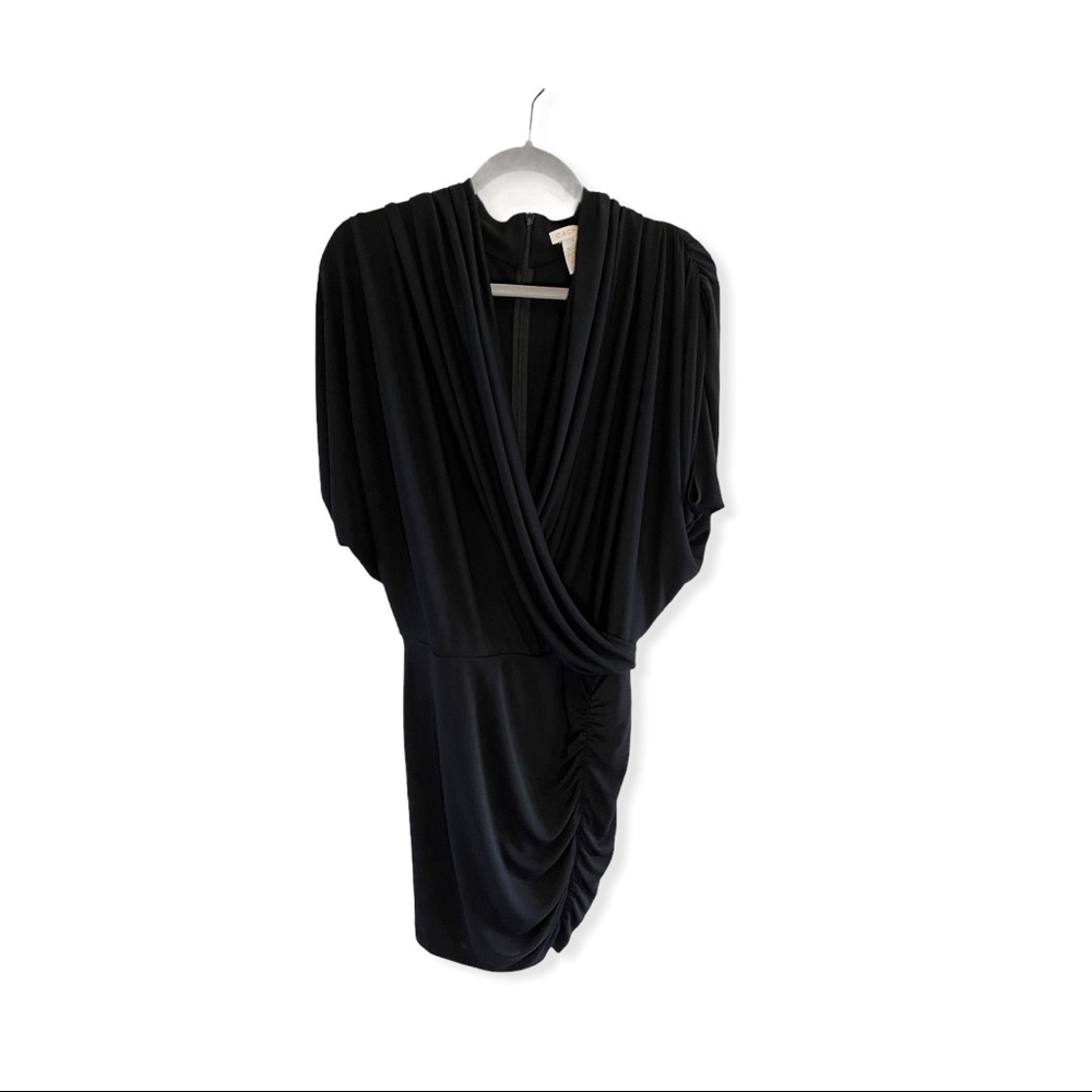 Cache black ruched dress